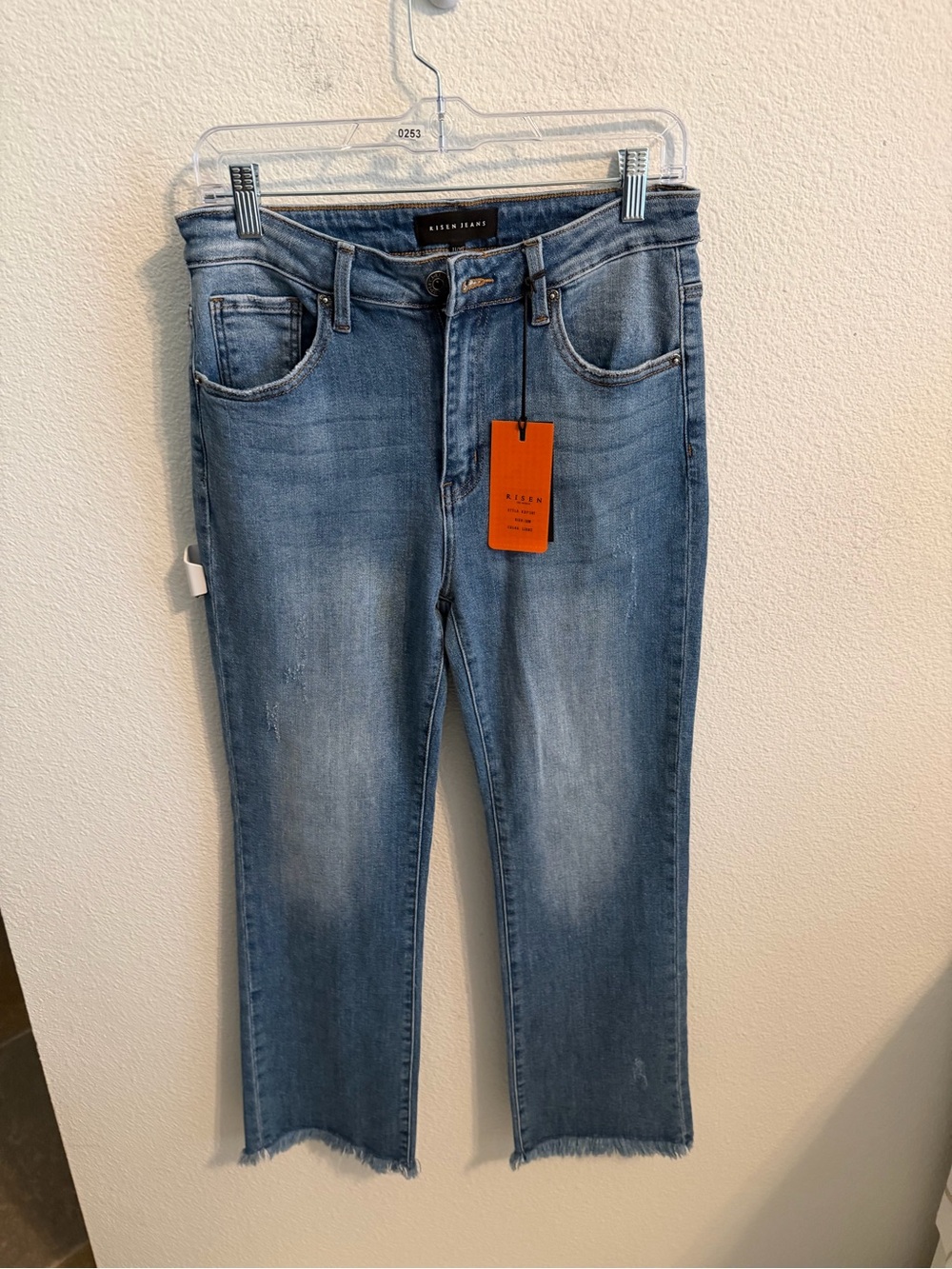 Allen Allen Women's Cropped Straight Jeans - Light Blue Wash